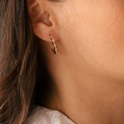 Boucle oreille plaque or nebula